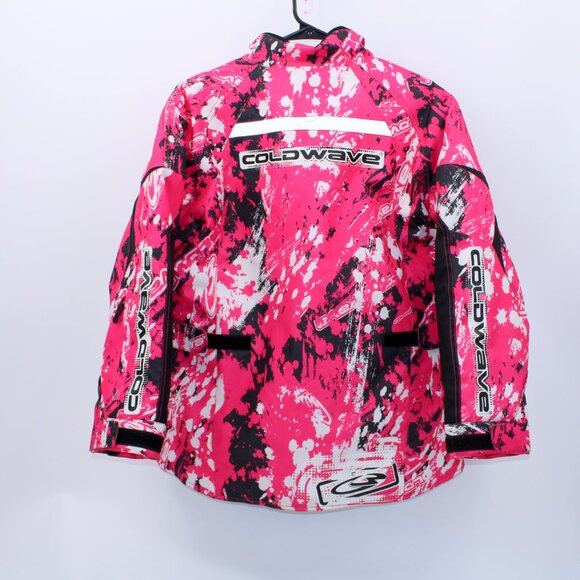 Coldwave Ladies Snowmobile Jacket Pink Black White Splatter Print Size SM - Picture 9 of 15